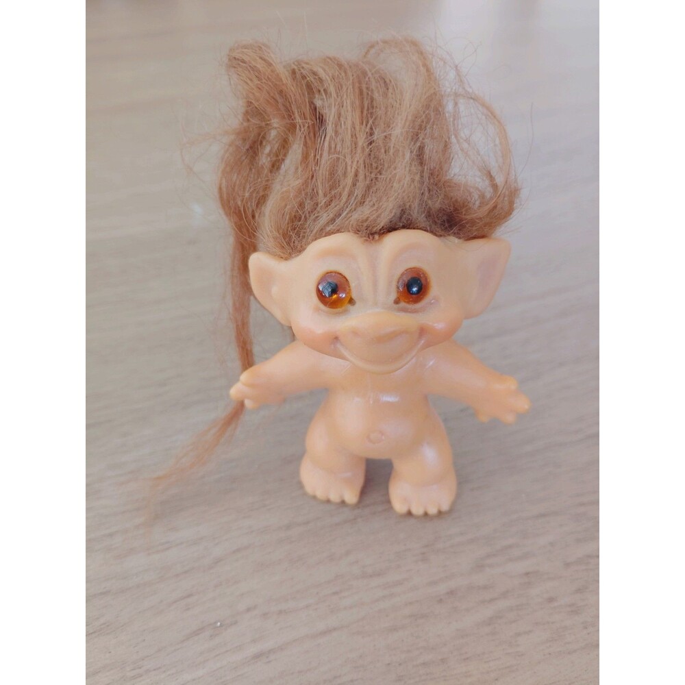 Vintage Troll Doll 3 Inch Brown Eyes And Hair